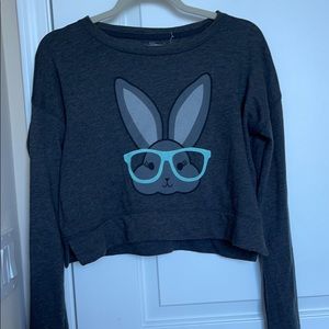 Cute Bunny Sweater Crop-Top